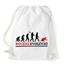 PRINTFASHION Régész evolúció - Sportzsák, Tornazsák - Fehér tornazsák