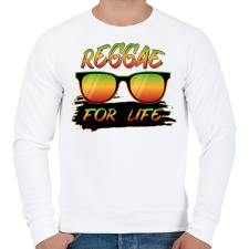 PRINTFASHION Reggae for life - Férfi pulóver - Fehér férfi pulóver, kardigán