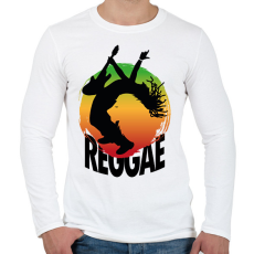 PRINTFASHION Reggae gitáros - Férfi hosszú ujjú póló - Fehér