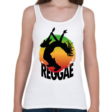PRINTFASHION Reggae gitáros - Női atléta - Fehér női trikó