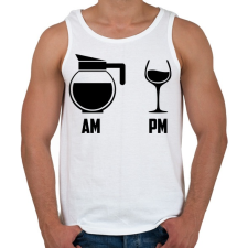 PRINTFASHION Reggel - Este fekete - Férfi atléta - Fehér atléta, trikó