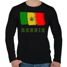 PRINTFASHION reggie - Férfi hosszú ujjú póló - Fekete férfi póló