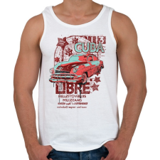 PRINTFASHION régi kocsi - Férfi atléta - Fehér atléta, trikó