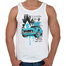 PRINTFASHION régi kocsi - Férfi atléta - Fehér