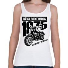 PRINTFASHION Régi motoros-Egyedi évszámmal - Női atléta - Fehér női trikó