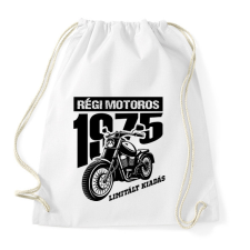 PRINTFASHION Régi motoros-Egyedi évszámmal - Sportzsák, Tornazsák - Fehér tornazsák