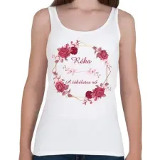 PRINTFASHION Réka - Női atléta - Fehér női trikó