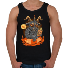 PRINTFASHION Relax a pokolban - Férfi atléta - Fekete