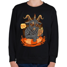 PRINTFASHION Relax a pokolban - Gyerek pulóver - Fekete