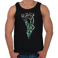 PRINTFASHION Relax - Férfi atléta - Fekete