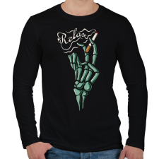 PRINTFASHION Relax - Férfi hosszú ujjú póló - Fekete férfi póló
