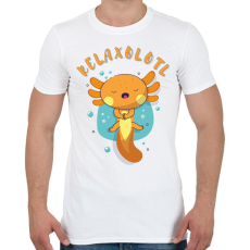 PRINTFASHION Relaxolotl - Férfi póló - Fehér