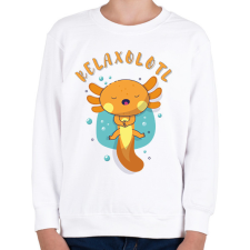 PRINTFASHION Relaxolotl - Gyerek pulóver - Fehér gyerek pulóver, kardigán