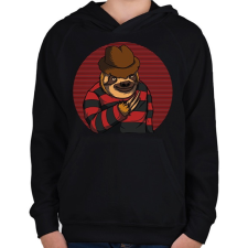 PRINTFASHION Rémálom az Elm utcában - Lajhár - Gyerek kapucnis pulóver - Fekete gyerek pulóver, kardigán