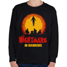 PRINTFASHION Rémálom Hawkinsban - Stranger Things - Gyerek pulóver - Fekete gyerek pulóver, kardigán