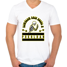 PRINTFASHION Remélem lesz edzés - Férfi V-nyakú póló - Fehér férfi póló