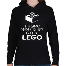 PRINTFASHION remélem rálépsz egy Legora - Női kapucnis pulóver - Fekete