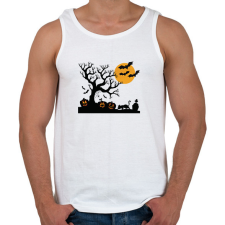 PRINTFASHION Rémisztő Halloween - Férfi atléta - Fehér atléta, trikó