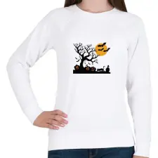 PRINTFASHION Rémisztő Halloween - Női pulóver - Fehér női pulóver, kardigán