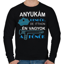 PRINTFASHION rendőr_10 - Férfi pulóver - Fekete férfi pulóver, kardigán