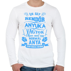PRINTFASHION Rendőr Anyuka - Férfi hosszú ujjú póló - Fehér