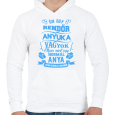 PRINTFASHION Rendőr Anyuka - Férfi kapucnis pulóver - Fehér