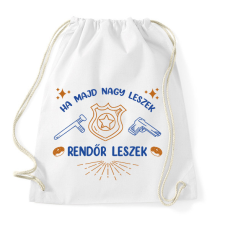 PRINTFASHION Rendőr leszek - Sportzsák, Tornazsák - Fehér tornazsák
