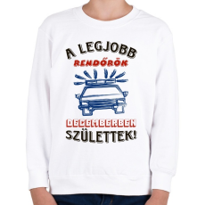 PRINTFASHION Rendőr szülinap december színes - Gyerek pulóver - Fehér