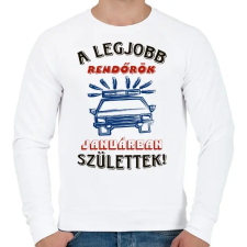 PRINTFASHION Rendőr szülinapja január színes - Férfi pulóver - Fehér férfi pulóver, kardigán
