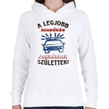 PRINTFASHION Rendőr szülinapja január színes - Női kapucnis pulóver - Fehér női pulóver, kardigán