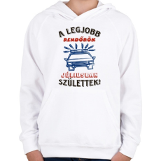 PRINTFASHION Rendőr szülinapja július színes - Gyerek kapucnis pulóver - Fehér