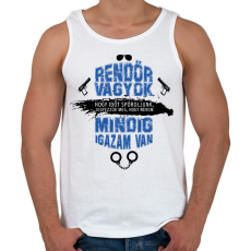 PRINTFASHION Rendőr vagyok - Férfi atléta - Fehér
