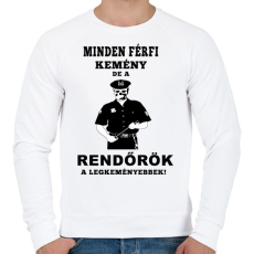 PRINTFASHION RENDŐRNEK - Férfi pulóver - Fehér