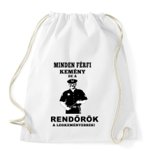 PRINTFASHION RENDŐRNEK - Sportzsák, Tornazsák - Fehér tornazsák
