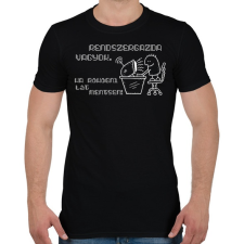 PRINTFASHION RENDSZERGAZDA - Férfi póló - Fekete férfi póló