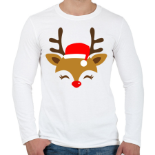 PRINTFASHION Rénszarvas  - Férfi hosszú ujjú póló - Fehér férfi póló