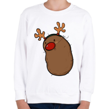 PRINTFASHION Rénszarvas krumpli - Gyerek pulóver - Fehér gyerek pulóver, kardigán