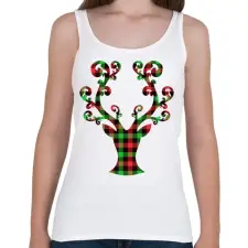 PRINTFASHION Rénszarvas - Női atléta - Fehér női trikó