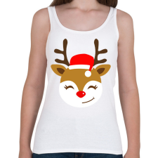 PRINTFASHION Rénszarvas  - Női atléta - Fehér női trikó