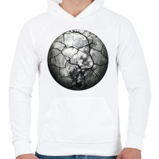 PRINTFASHION Repedt hold - Férfi kapucnis pulóver - Fehér
