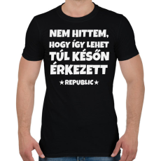 PRINTFASHION REPUBLIC - Férfi póló - Fekete