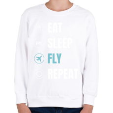 PRINTFASHION Repülés - Gyerek pulóver - Fehér
