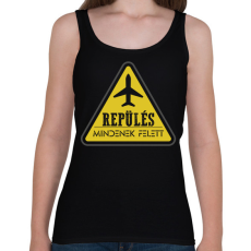 PRINTFASHION Repülés mindenek felett - Női atléta - Fekete