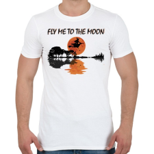 PRINTFASHION Repülj a holdig! - Férfi póló - Fehér férfi póló