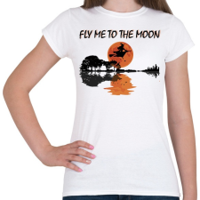 PRINTFASHION Repülj a holdig! - Női póló - Fehér női póló