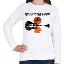 PRINTFASHION Repülj a holdig! - Női pulóver - Fehér női pulóver, kardigán