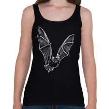 PRINTFASHION Repülő denevér - fehér - Női atléta - Fekete női trikó