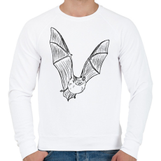 PRINTFASHION Repülő denevér - Férfi pulóver - Fehér