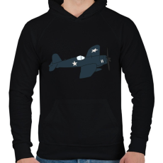 PRINTFASHION Repülő - Férfi kapucnis pulóver - Fekete