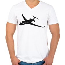 PRINTFASHION Repülő - Férfi V-nyakú póló - Fehér férfi póló